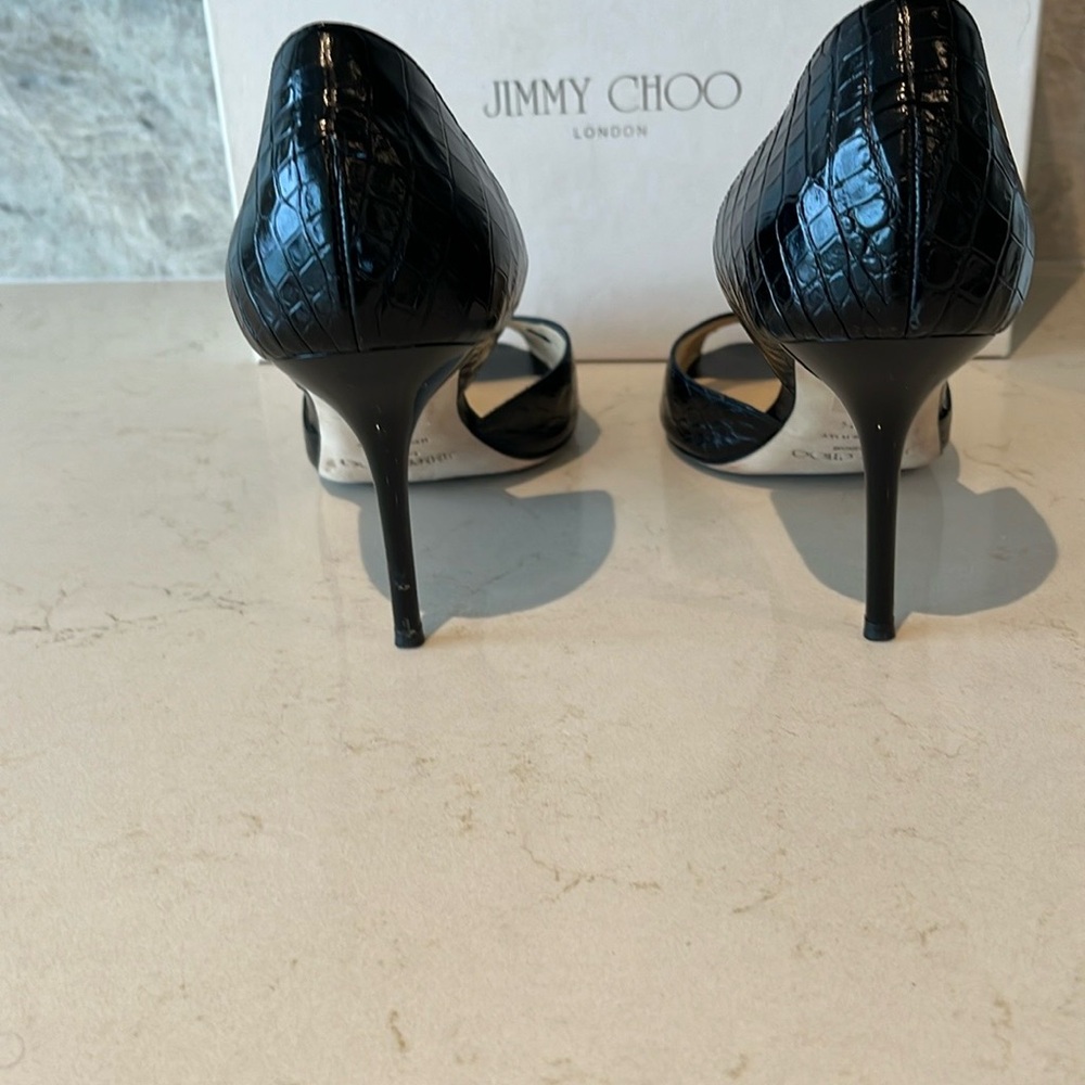 Jimmy Choo Black D’Orsay Heels, 38.5. - Picture 4 of 5